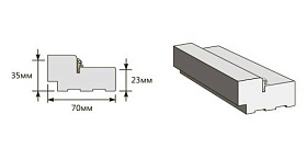 Коробка Ч-40 (у,п)для дверей Браво, Ф-15 (Макоре) 